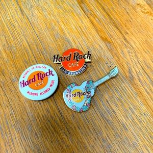 Hard Rock Cafe Pin Set of 3